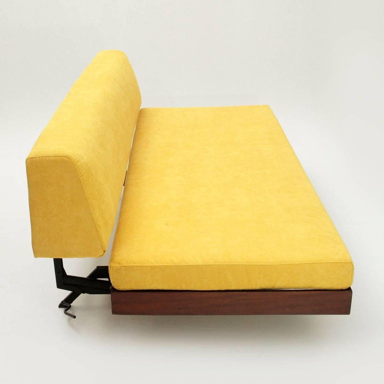 Italian Yellow Velvet Sofa Bed, 1960s at 1stdibs