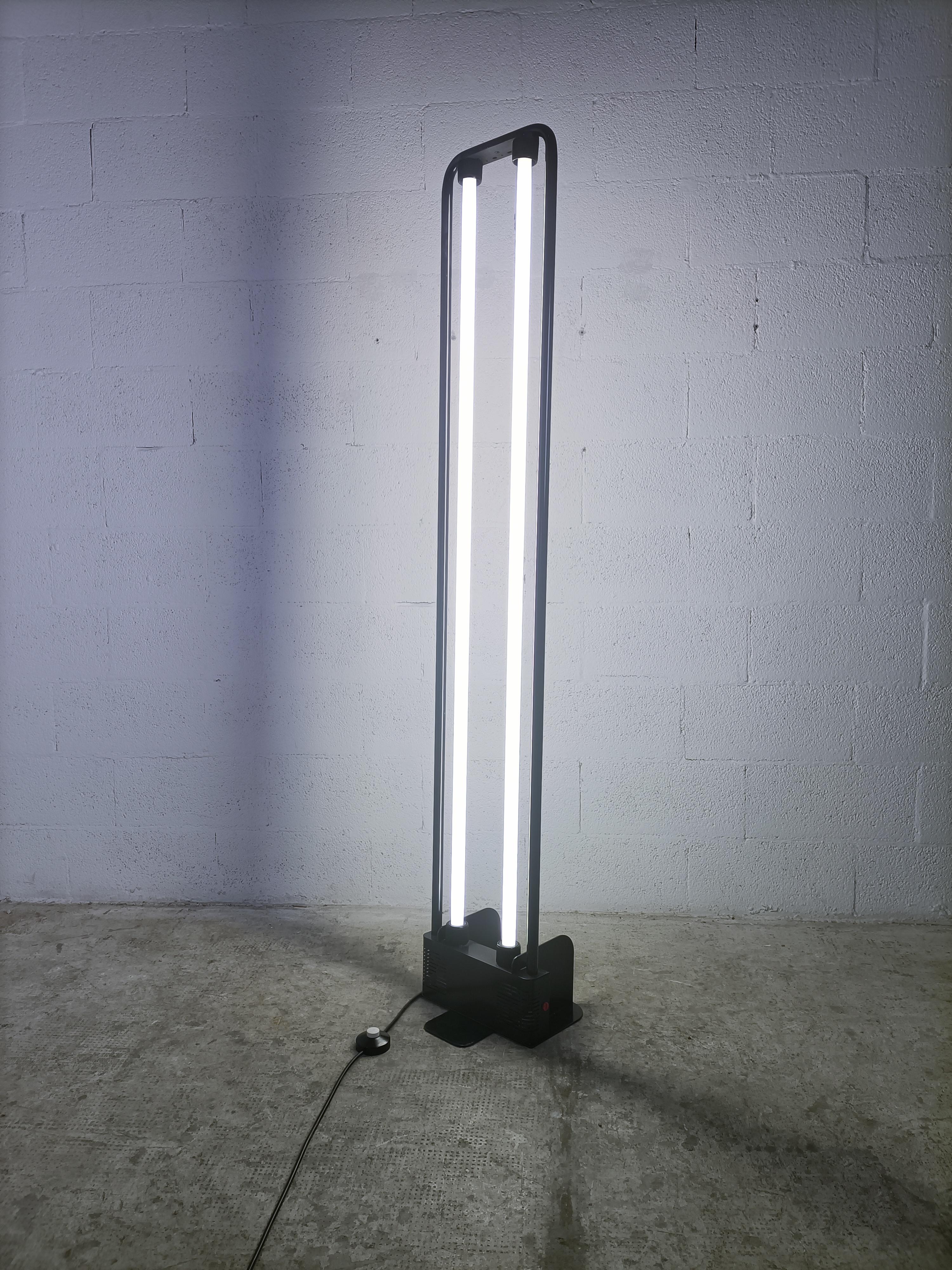 Late 20th Century Italian Zerbetto Floor Lamp Design Gigante, Zambusi, Boccato 80s For Sale