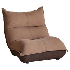 Italian ‘Zinzolo’ Lounge Chair in Brown Upholstery by Vittorio Varo, 1970s