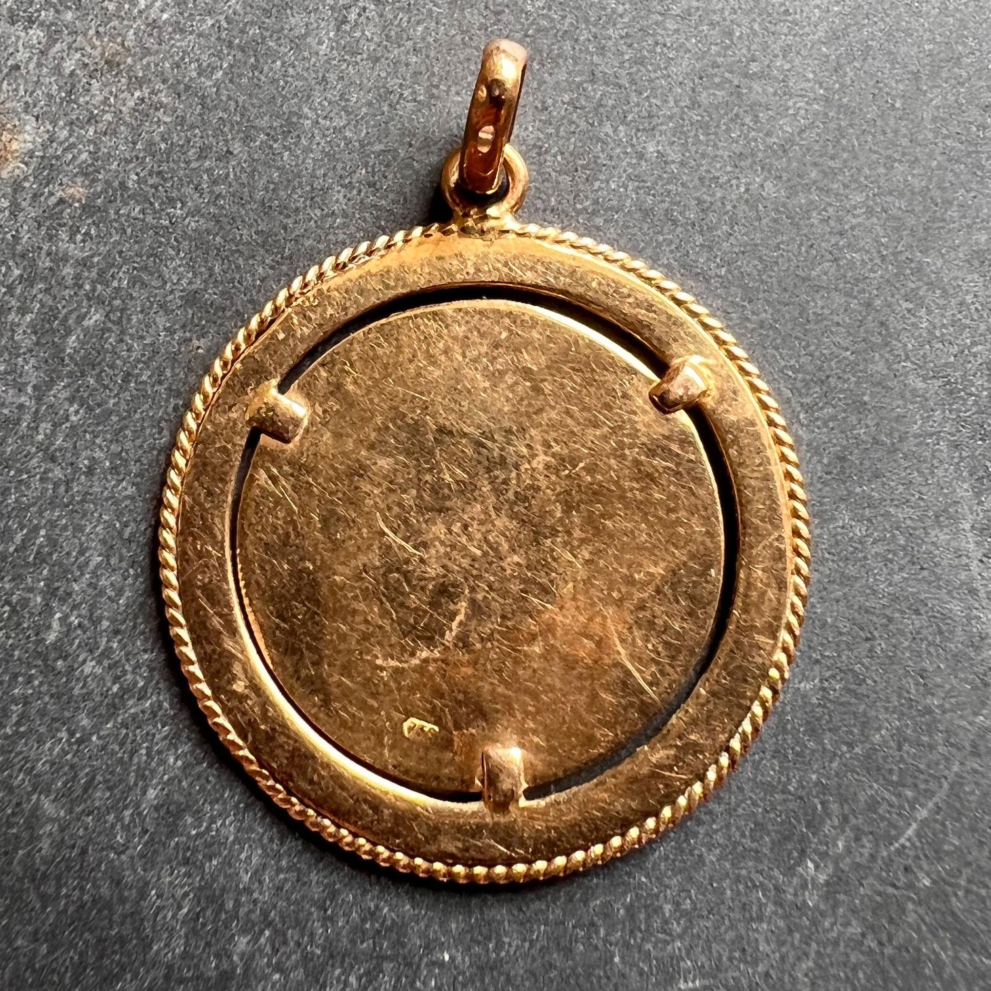 18k gold scorpion pendant