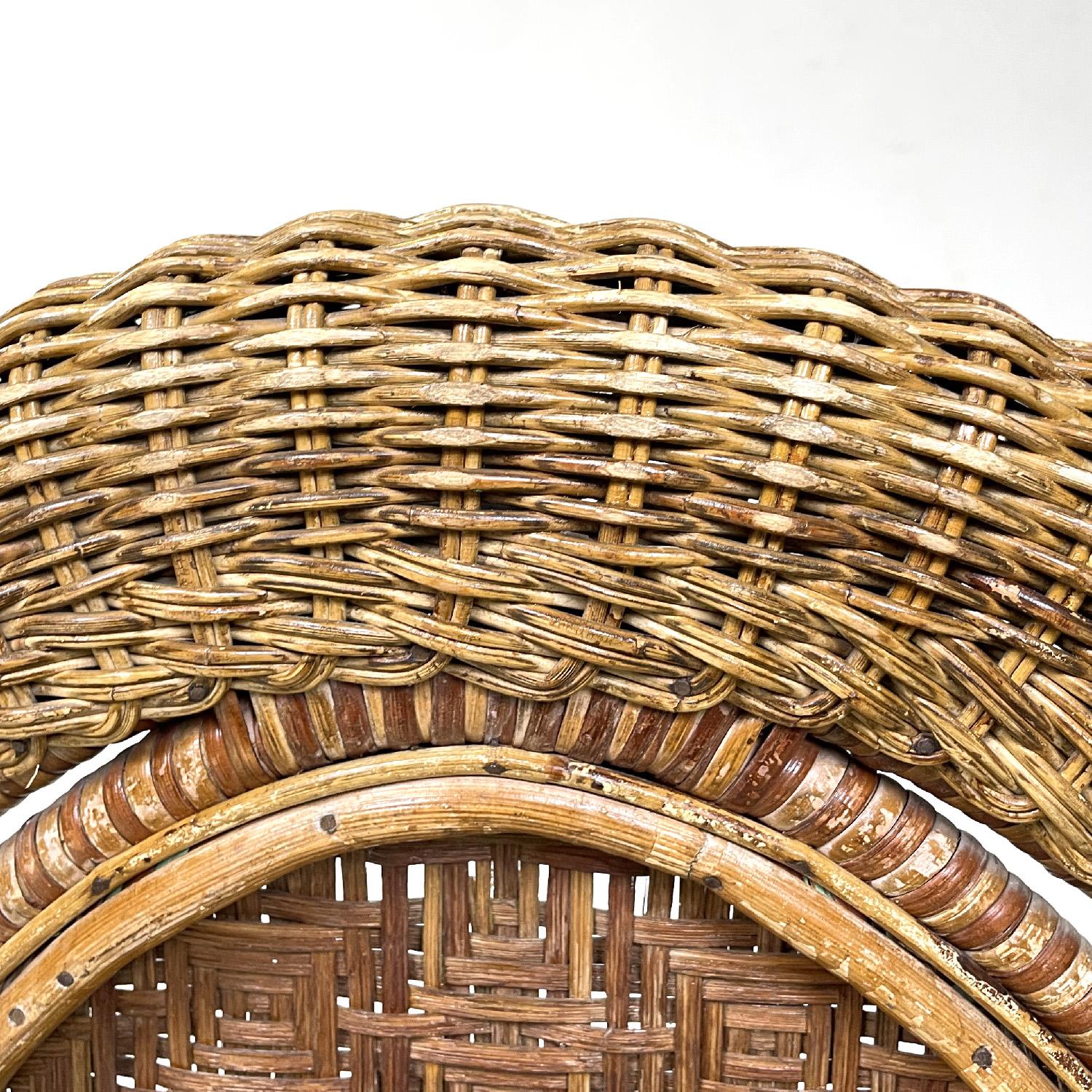 Italiana antique rattan chairs by Mongiardino and Bonacina for Bonacina, 1900s For Sale 6