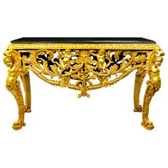 Italianate Cast Steel Table in the Empire Style, 20th Century