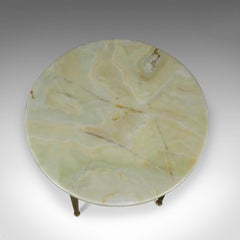 Italianate Lamp Table Gilt Metal Onyx Classical Revival, Side, Late 20th Century