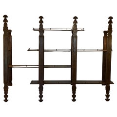 Italianate Solid Oak with Brass Gallery Wall Mounted Shelving