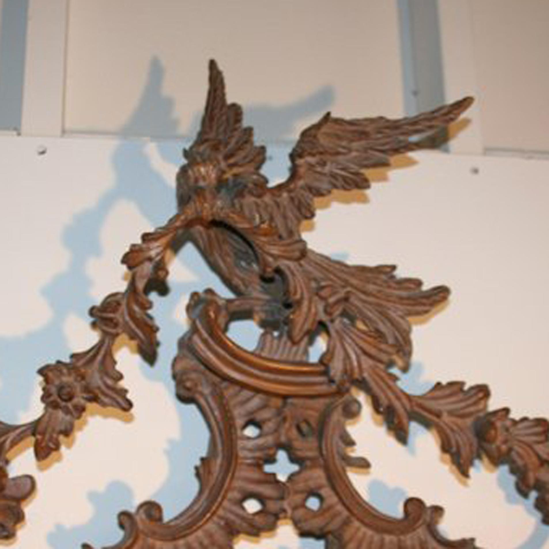 Mid-20th Century Italian Chippendale Style Carved Mirror For Sale