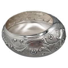 ItalienSterling Silber Tafelaufsatz mit Ranken und Blumen