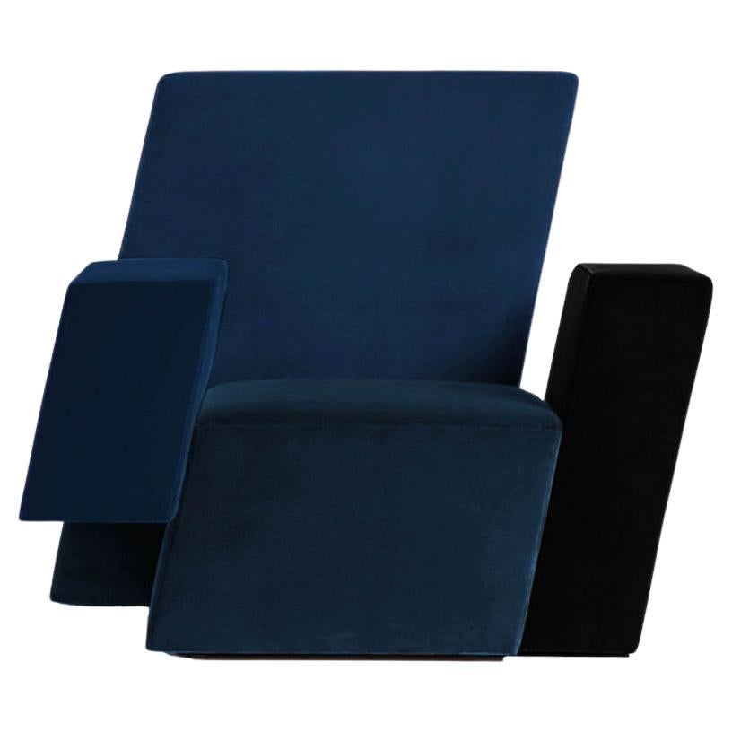 Italienischer italienischer Sessel in Blau und Schwarz von Driade im Angebot