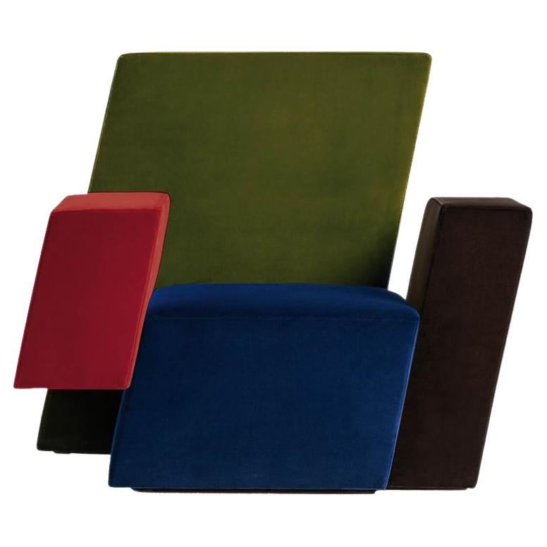 Italic Armchair Red, Green, Brown and Blue by Driade For Sale