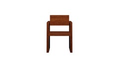 Contemporary Brown Ash Wood Italic Chair by Haris Fazlani