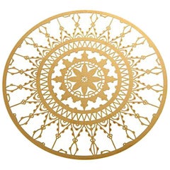 Italic Lace Brass Round Coaster Set of Four by Galante & Lancman for Driade