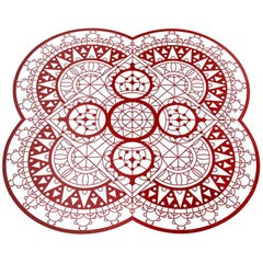 Mantel Individual Italic Lace Petal Rojo de Galante & Lancman para Driade