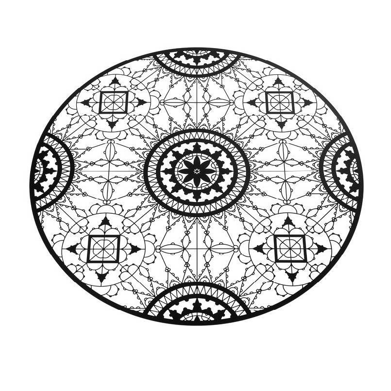 Italic Lace Round Placemat in Black by Galante & Lancman for Driade For Sale