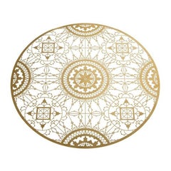 Tovaglietta rotonda Italic Lace in ottone di Galante & Lancman per Driade