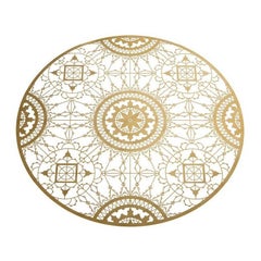 Italic Lace Round Placemat in Brass by Galante & Lancman for Driade