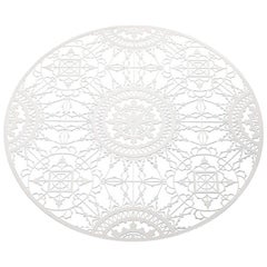 Napperon en dentelle rond Italic blanc de Galante & Lancman pour Driade