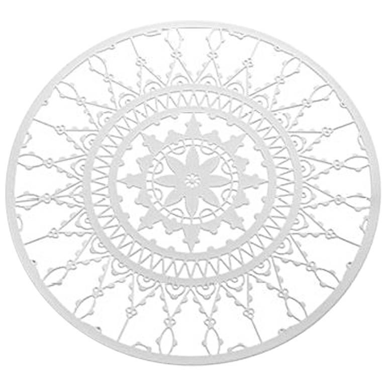 Italic Lace White Finish Coaster ‘Set of Four’ by Galante & Lancman for Driade For Sale
