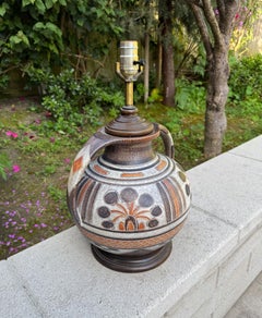 Italica Ars Hand Painted Ceramic Lamp, Italy, c.1965