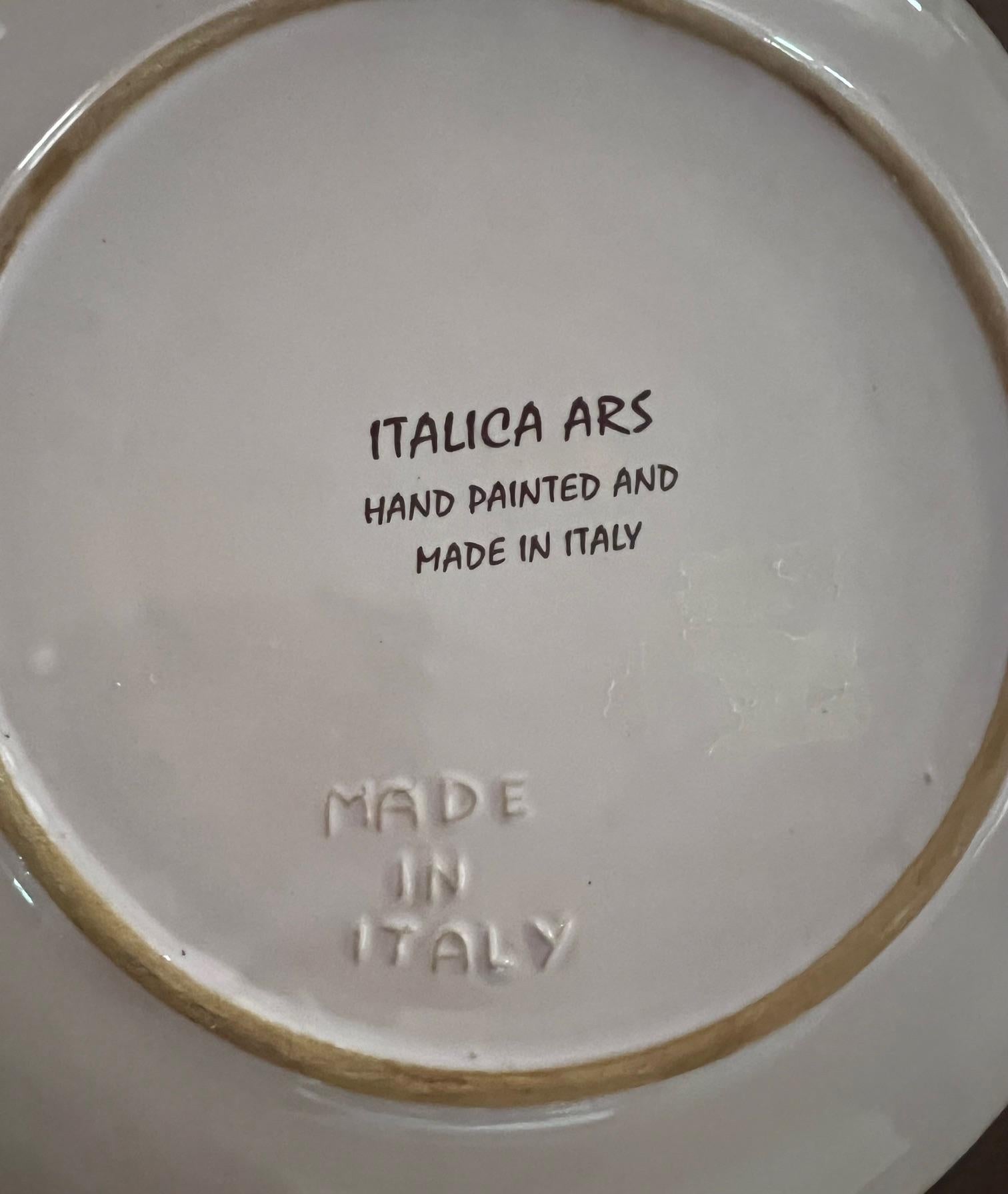 Italica Ars Handgemalte Teller - 6er Set, um 1980er Jahre (Keramik) im Angebot