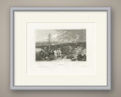 Italica near Seville, Antique View of the Roman Ruins with Friars, circa 1850