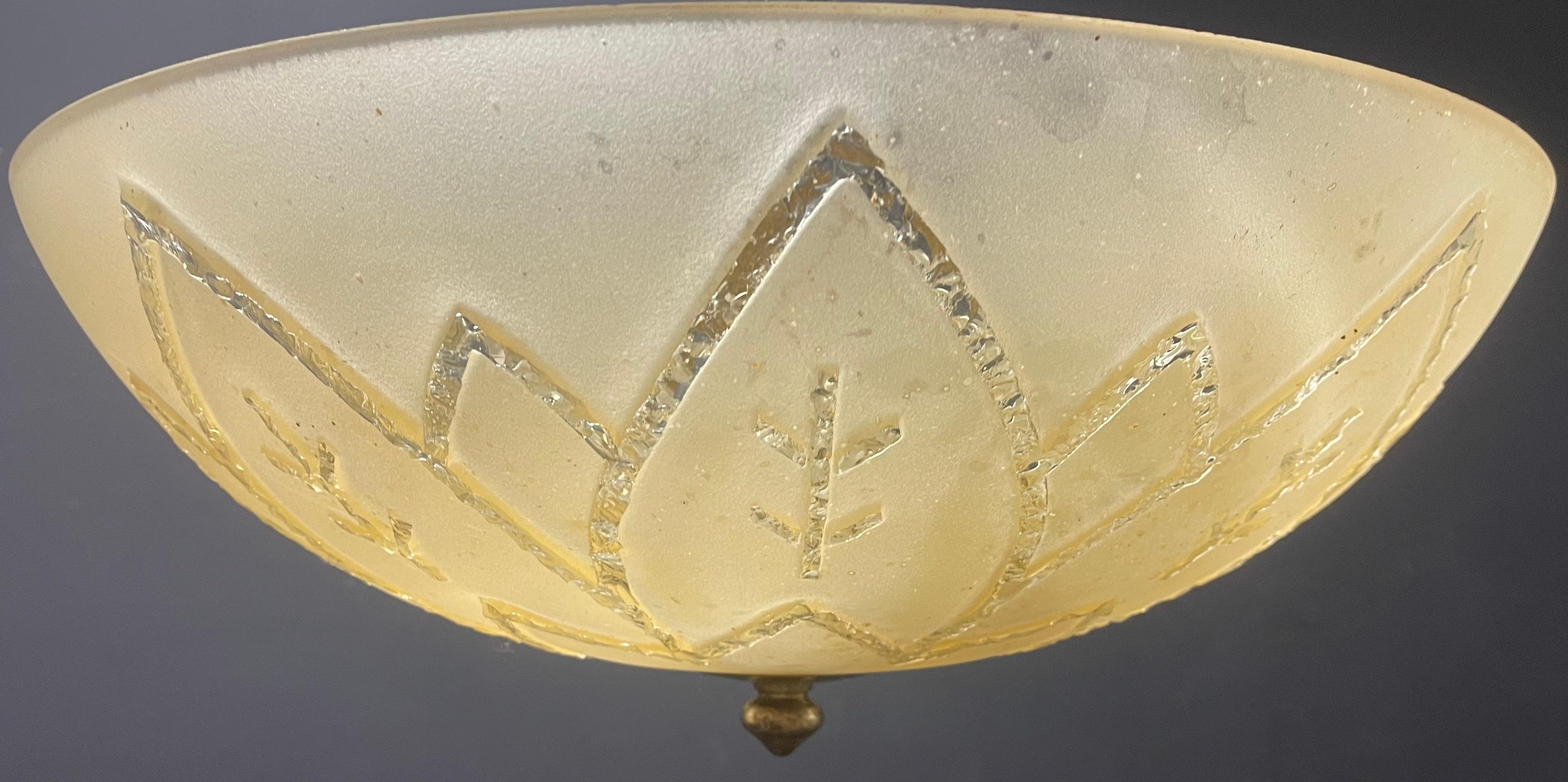 nice ceiling lamp with carved and sanded details.
