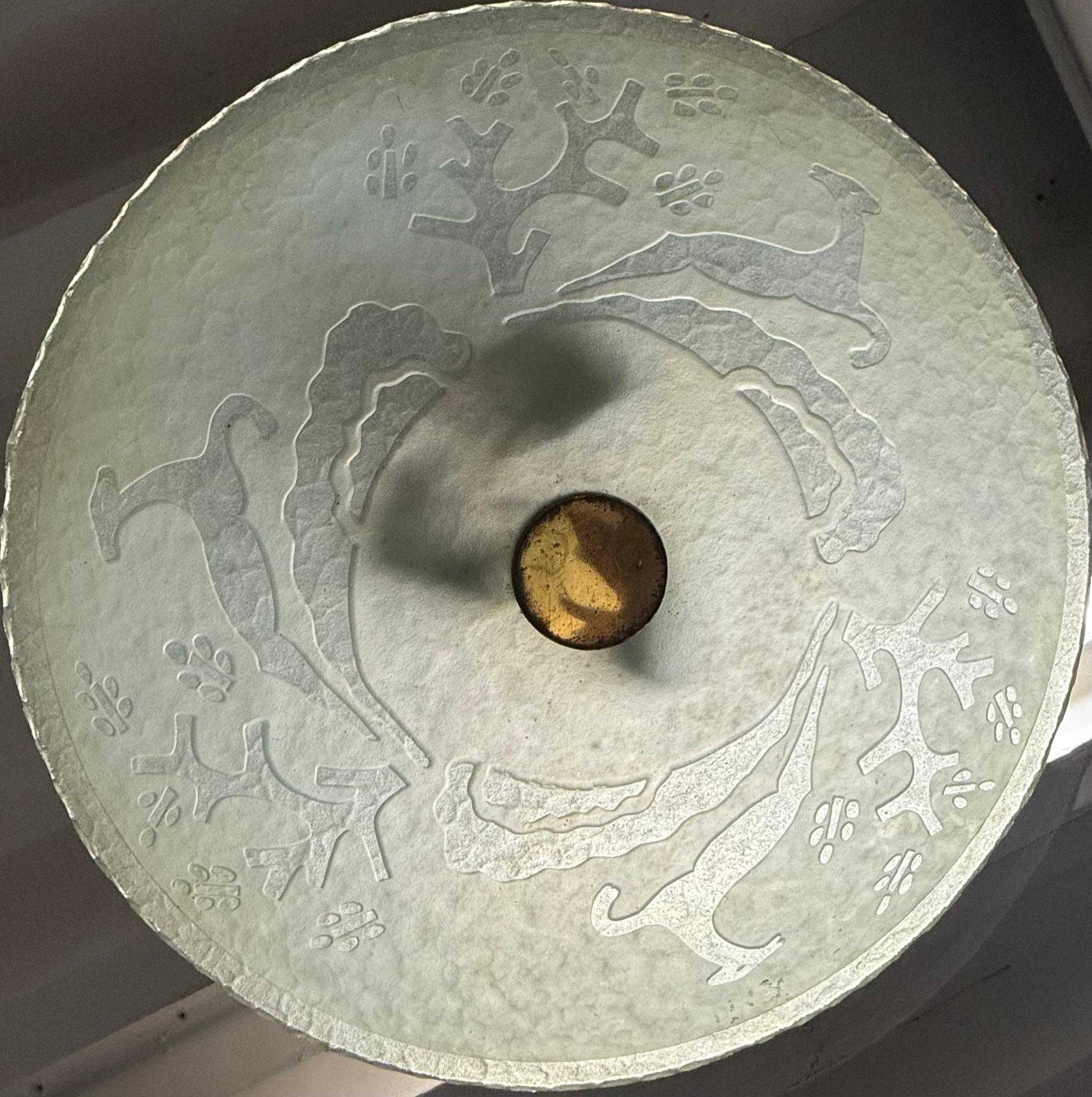 Italian italien battuto ceiling lamp