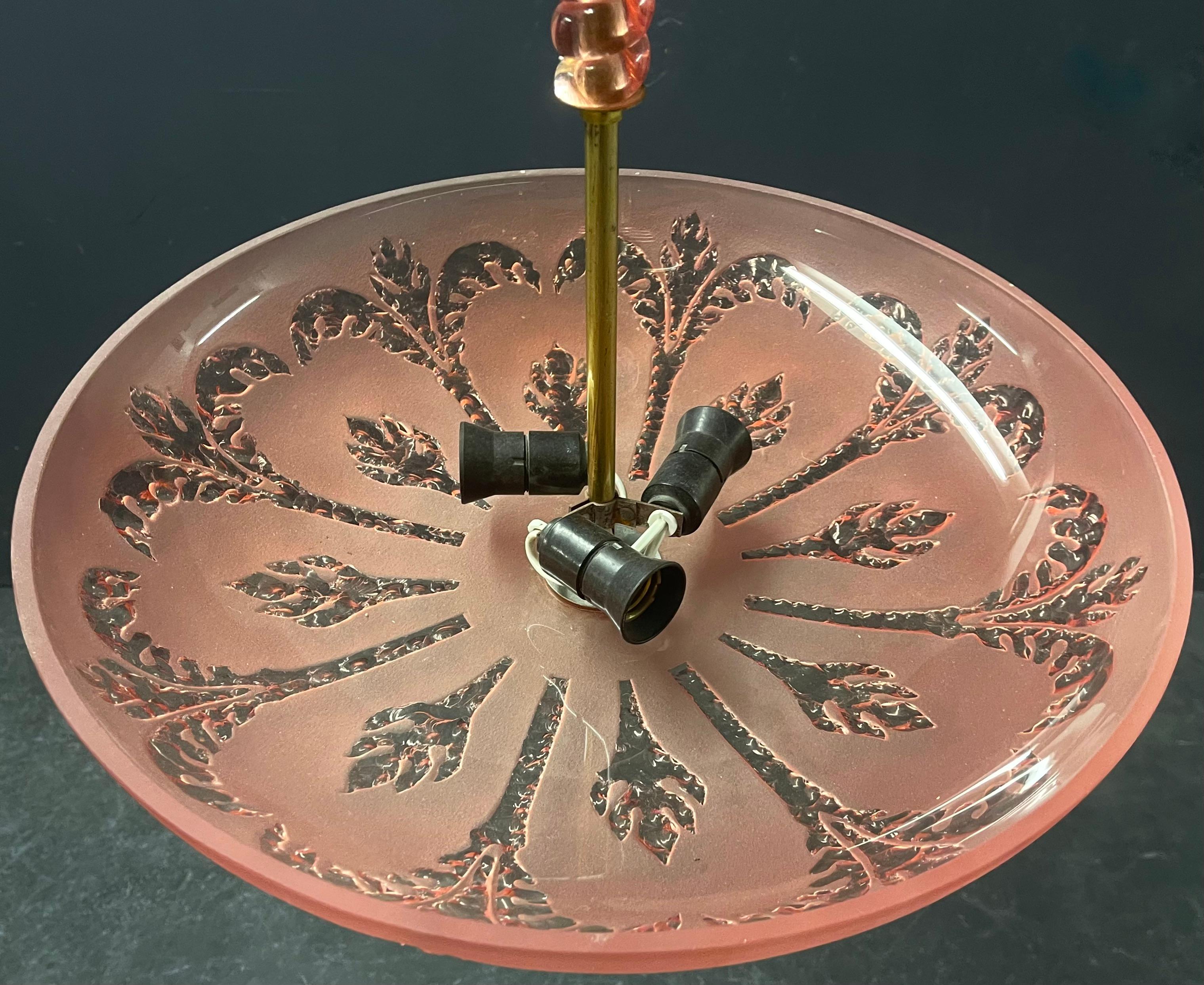 Hand-Carved italien battuto ceiling lamp