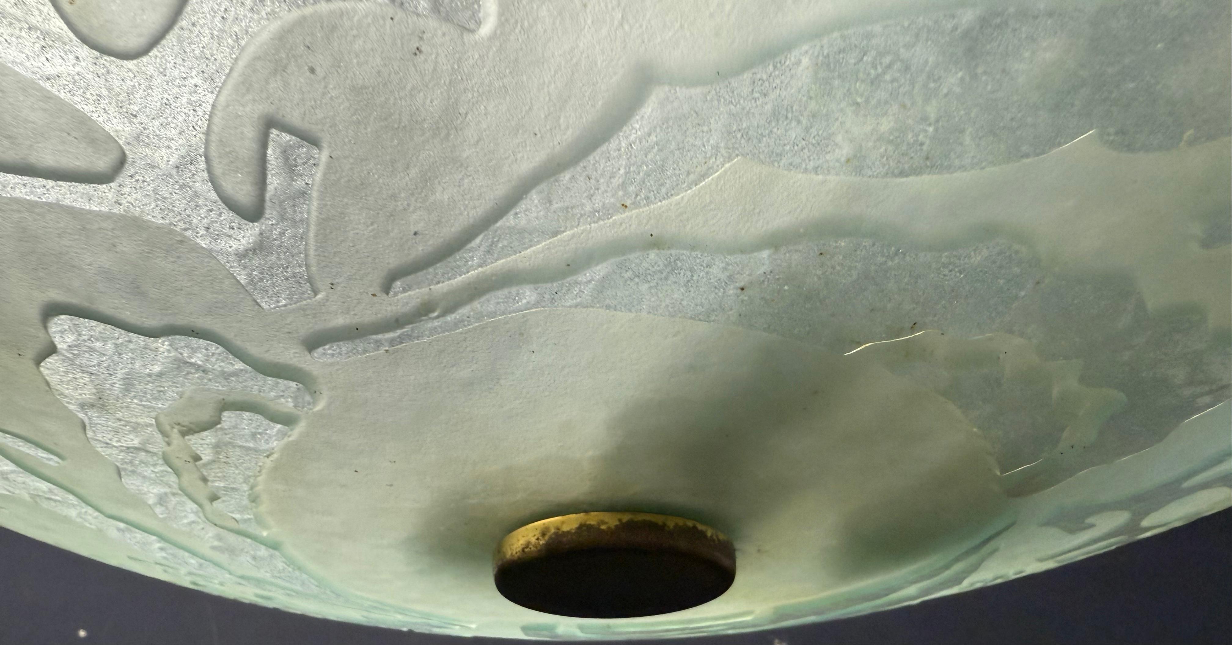 Brass italien battuto ceiling lamp