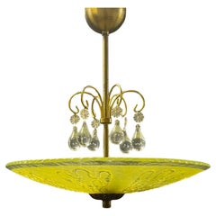 Vintage italien battuto ceiling lamp