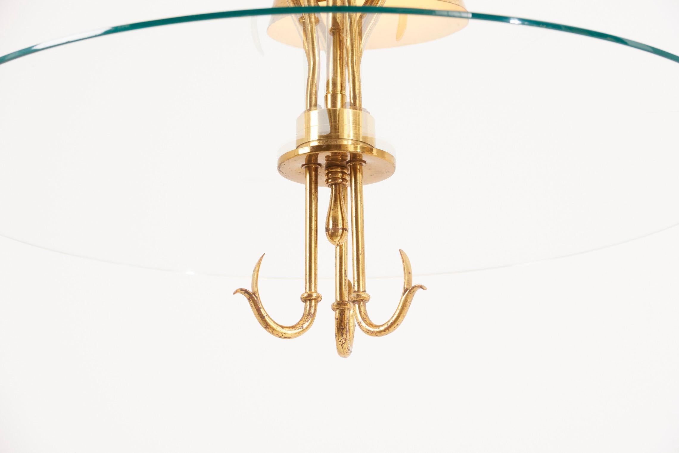 Italien Brass Pendant Lamp, 1940s For Sale 2