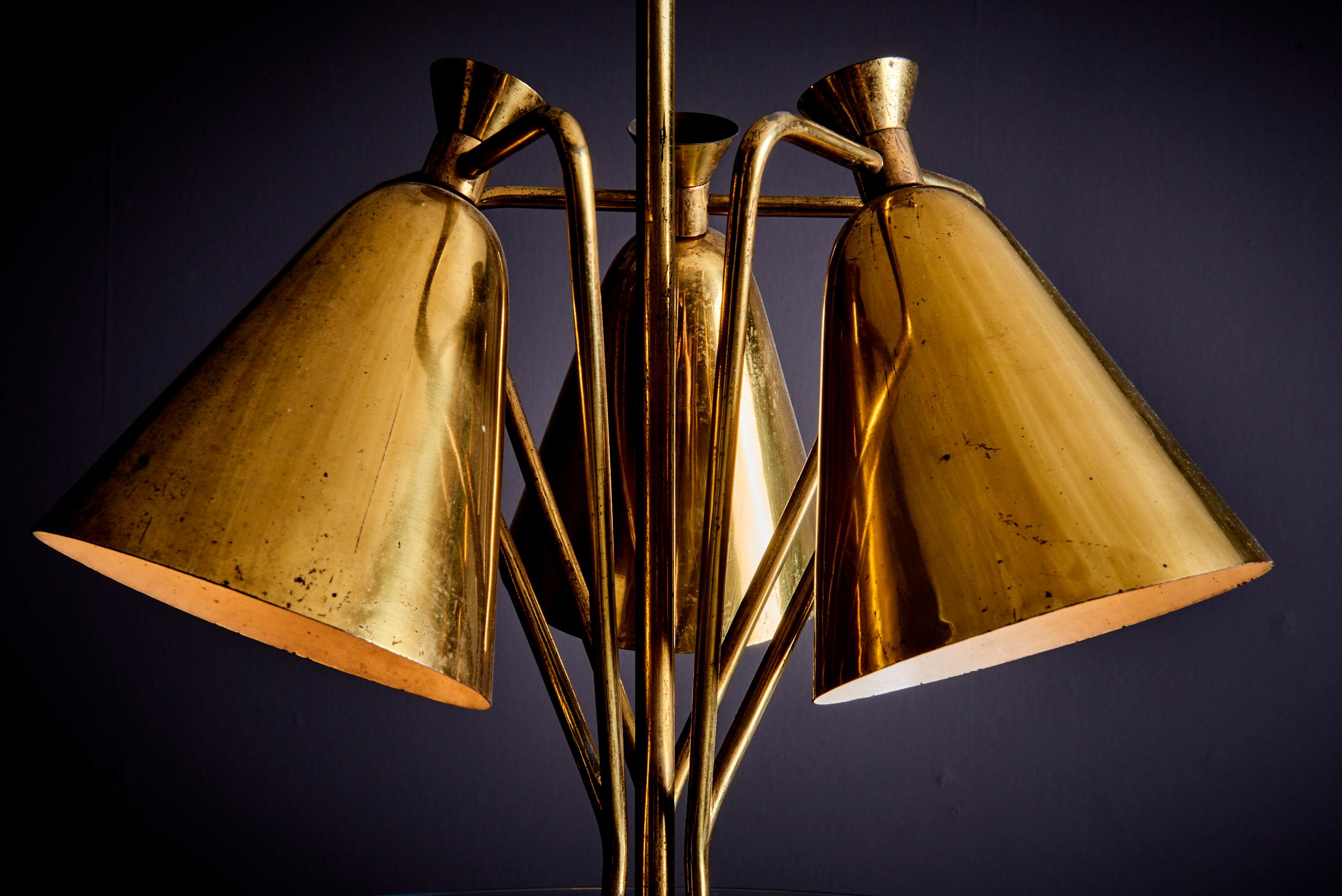 Ottone Lampada a sospensione in ottone italiano, anni '40 in vendita