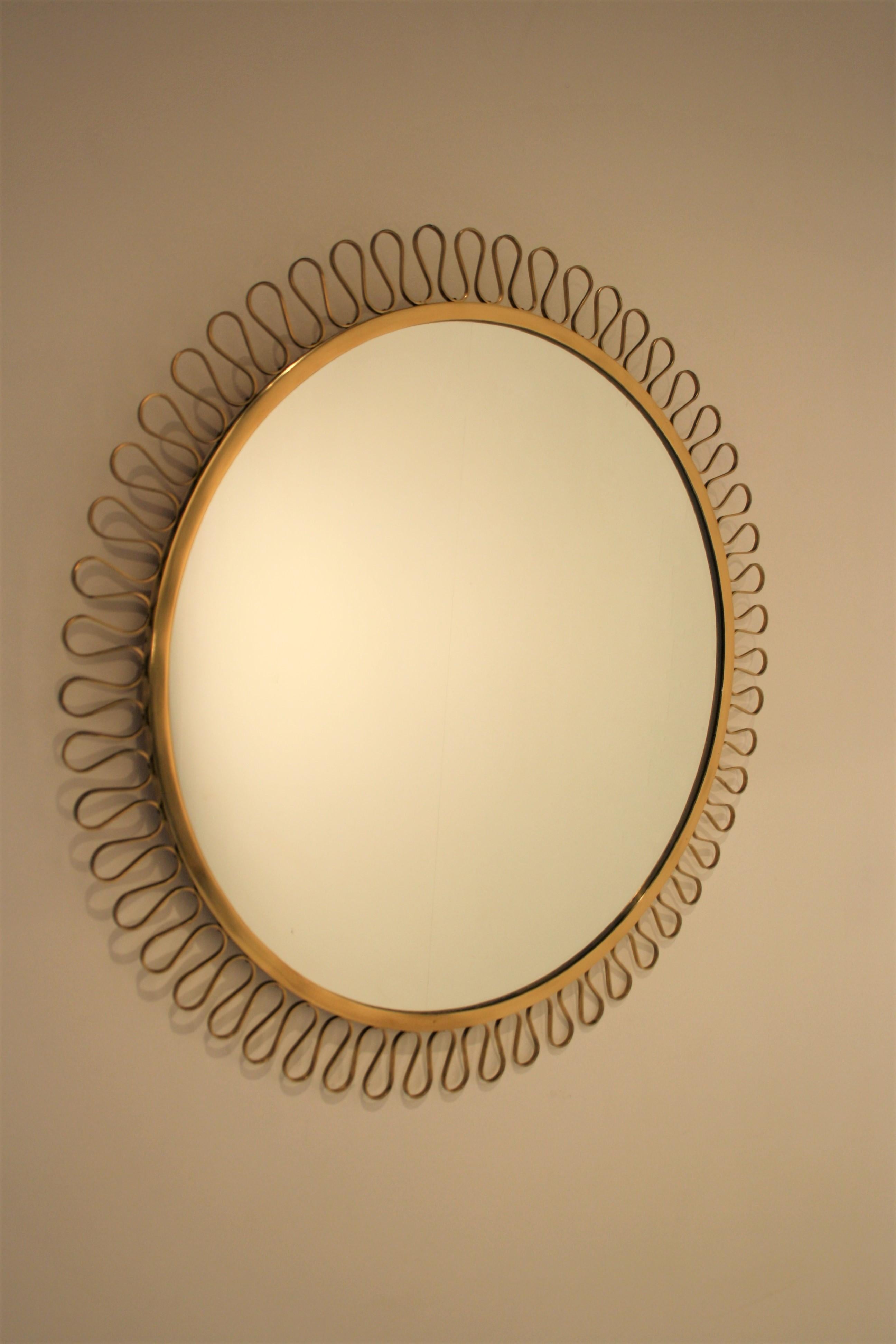 Italian Gio Ponti Style Mirror, 1950s 2