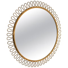 Italian Gio Ponti Style Mirror, 1950s
