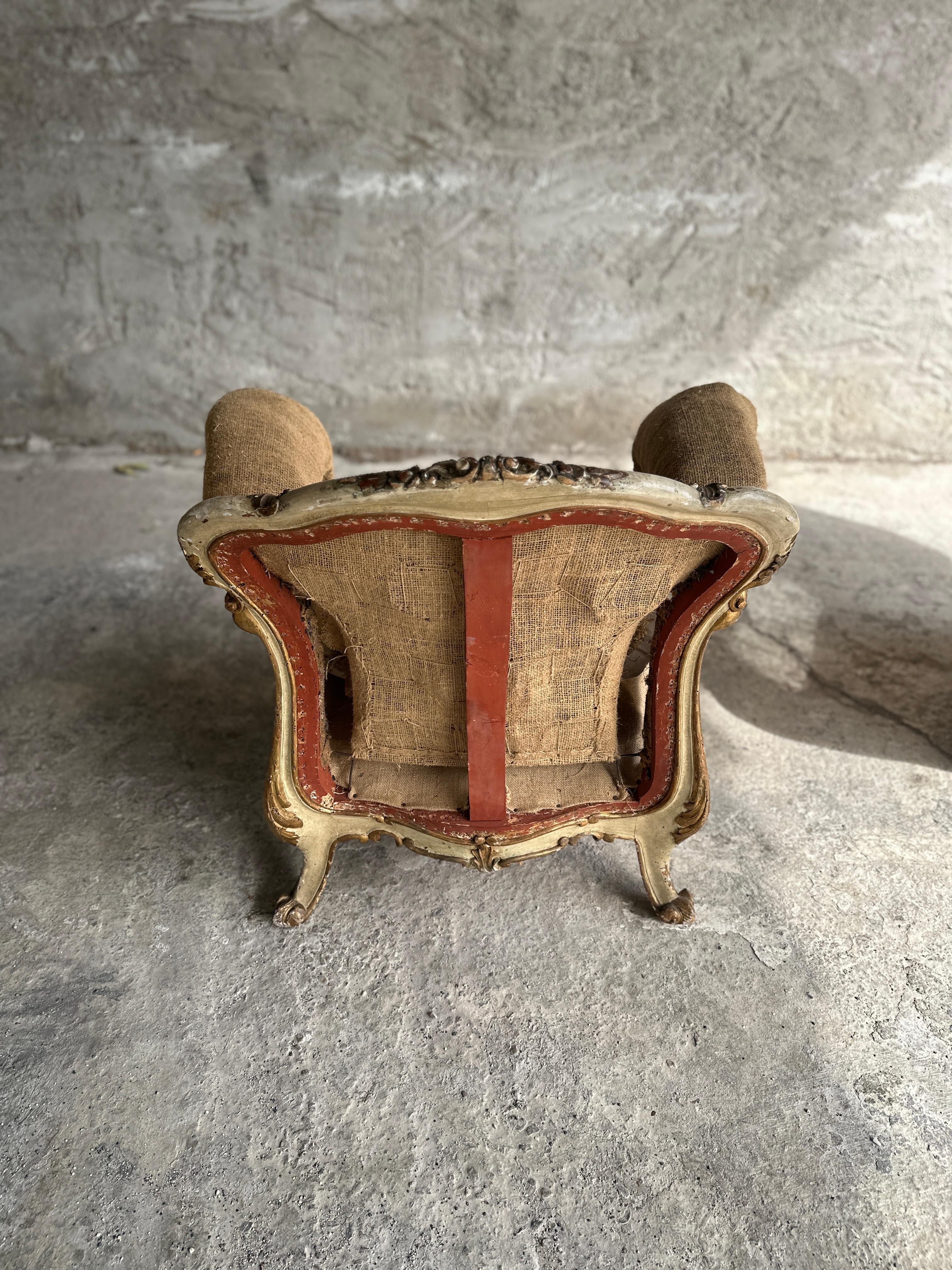 Fauteuils rocococo italiens État moyen - En vente à PARIS, FR