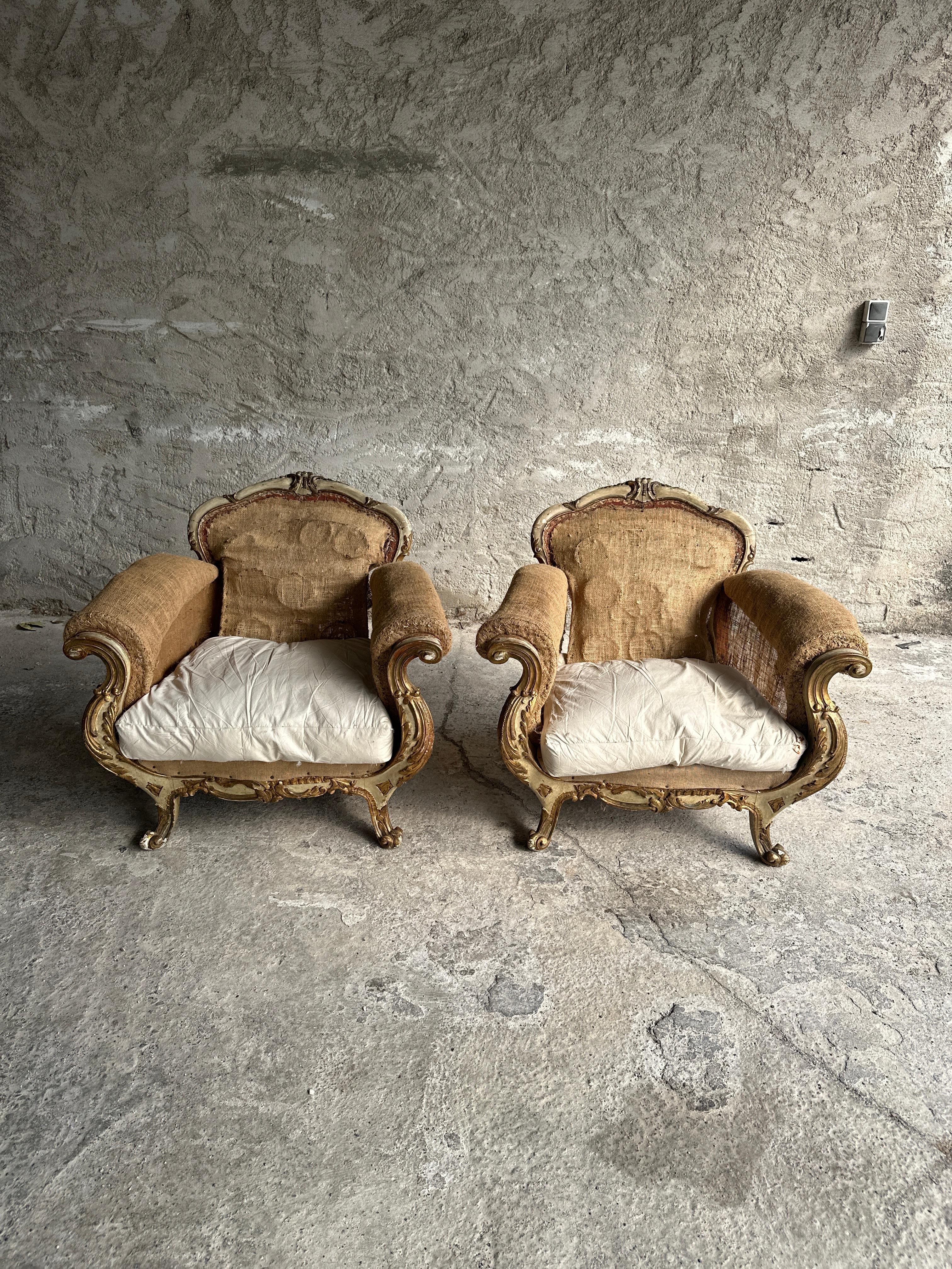 Fauteuils rocococo italiens en vente 1