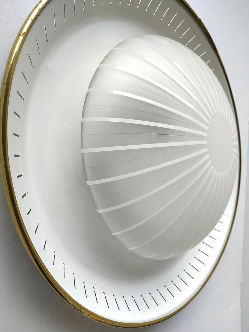 Mid-Century Modern Mid Century Vintage Ceiling or Wall Light Flush Mount Sconce, 1950s For Sale