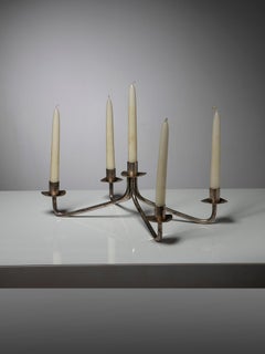 Portacandele Italin anni '50 in argento