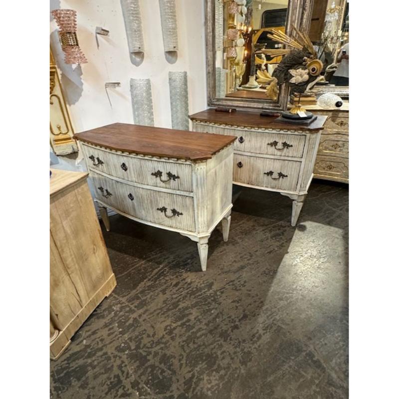 Italian carved and painted Louis XVI design commode made from old wood. Circa 2000. Adds warmth and charm to any room! 46.5