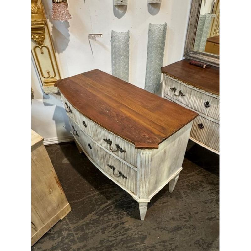 Contemporary Italin Carved and Painted Louis XVI Commode For Sale