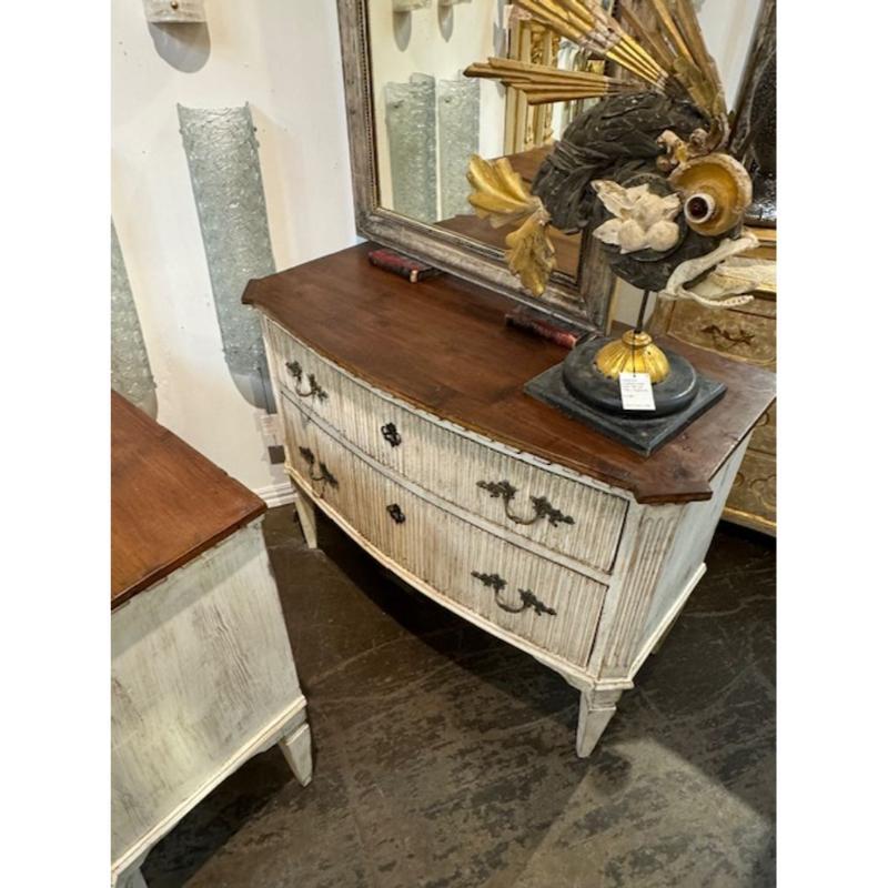 Wood Italin Carved and Painted Louis XVI Commode For Sale