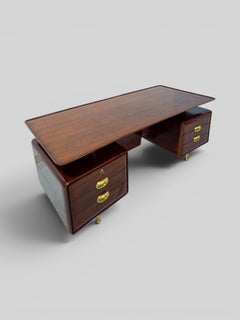 Italina Mid-Century Executive Table Desk designed by Vittorio Dassi, 1950s