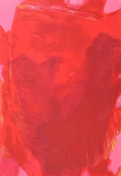 Red Composition - Original Screen Print by Italo Bressan - 1989