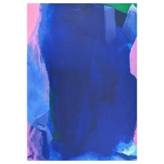 Das Sichtbare der unsichtbaren und blauen Komposition - Siebdruck von I. Bressan - 1989
