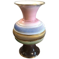 Italo Casini Vase en céramique multicolore:: style moderne du milieu du siècle 1950