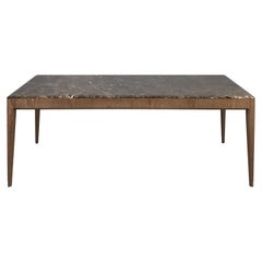 Italo Contemporary Dining Table in Ashwood and Marble Top