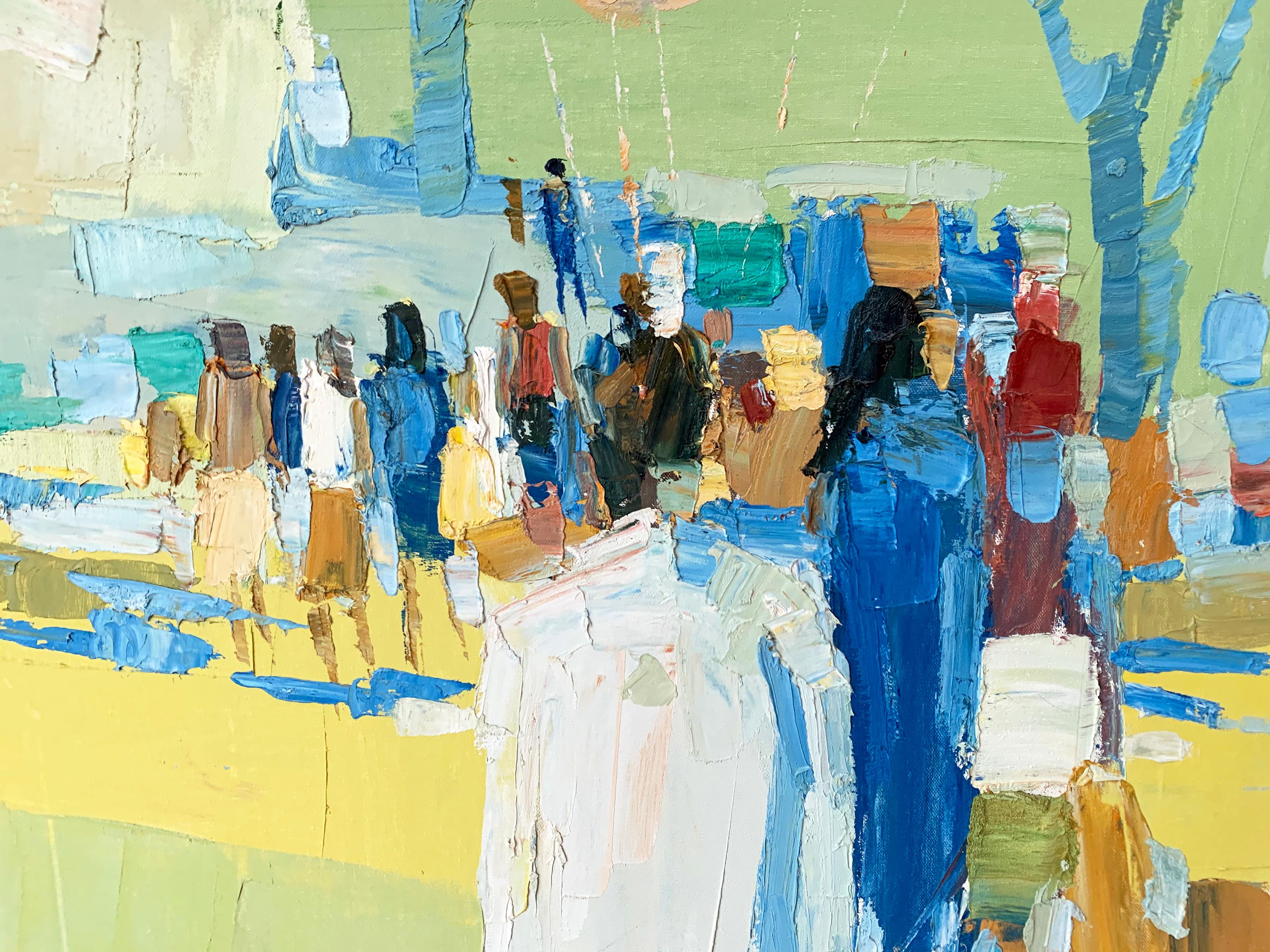 « Park Scene »:: huile originale sur toile d'Italo George Botti 2