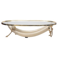 Italo Valenti Gilt Bronze Faux Tusk Cocktail Table
