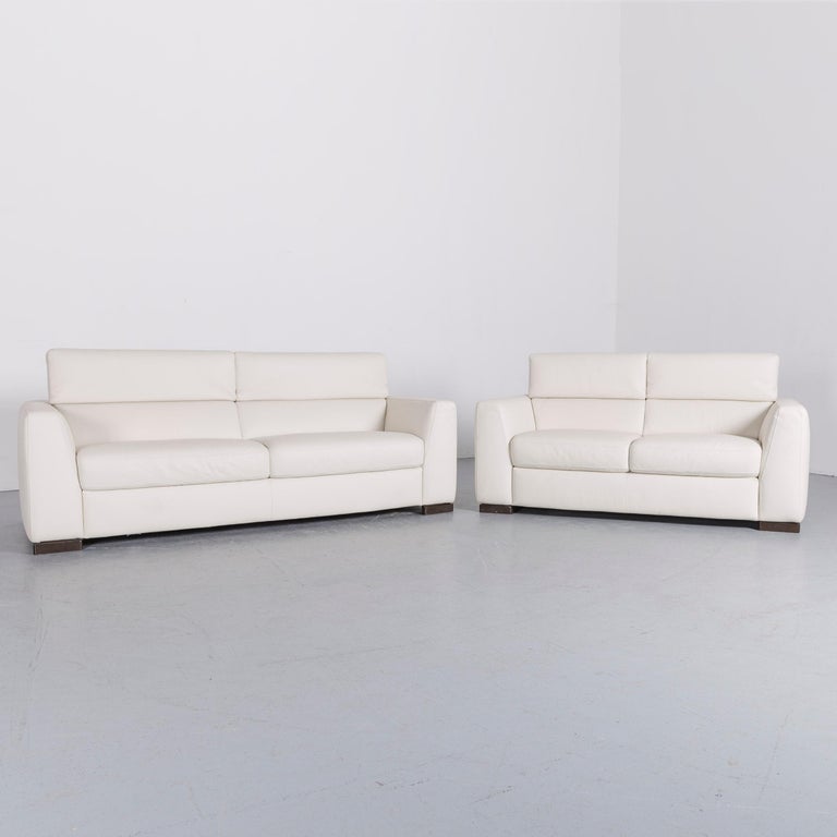 Italsofa Designer Leather Sofa Set Crème White Modern Two-Seat Three-Seat  Couch at 1stDibs | italsofa collection, italsofa white leather sofa, italsofa  leather sofa