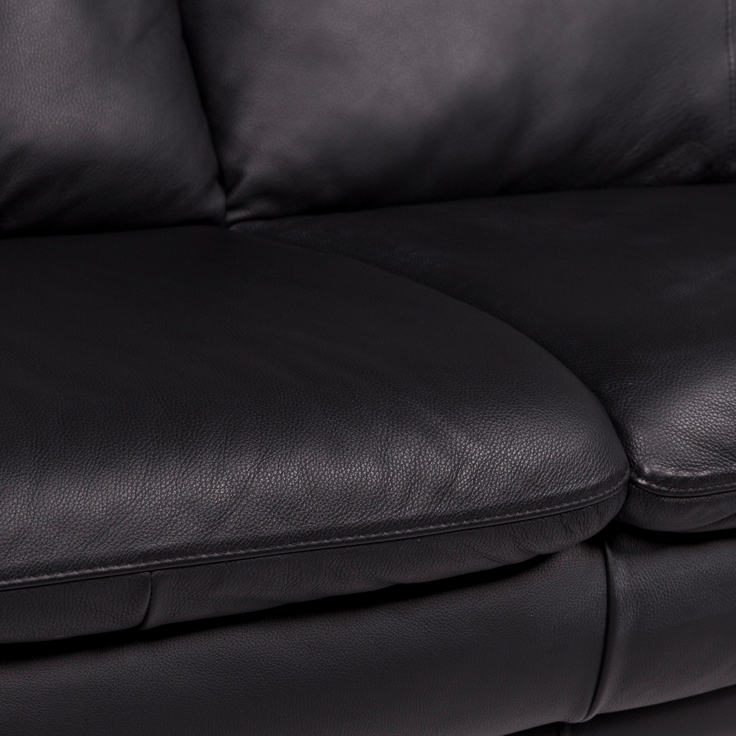 italsofa black leather sofa