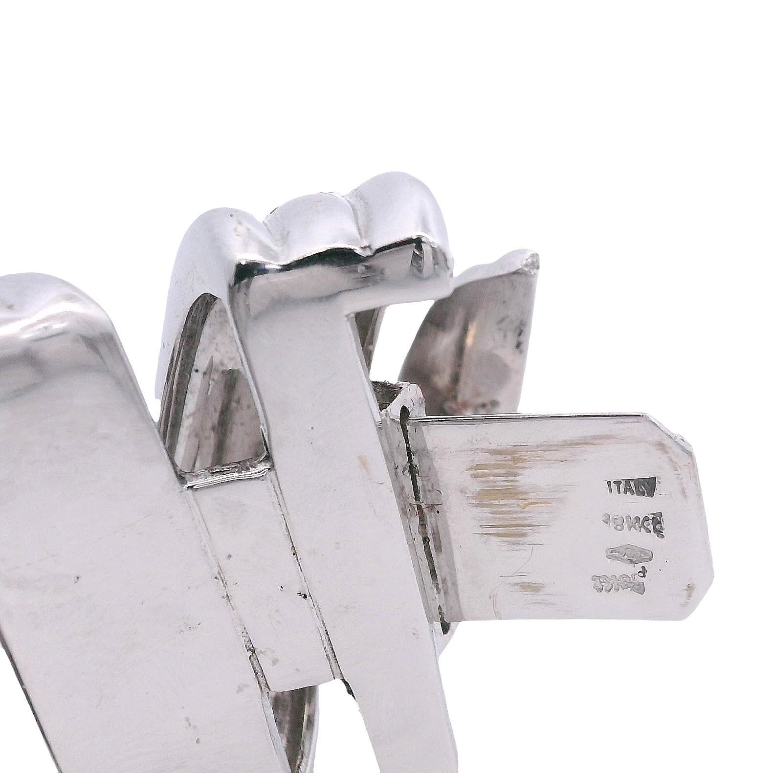 ITALIE Bracelet large en or 18kt avec 8.00 CTs en diamants en vente 5