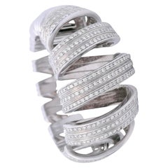 ITALIE Bracelet large en or 18kt avec 8.00 CTs en diamants